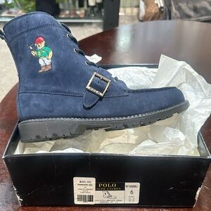Polo by Ralph Lauren Men's Blue Suede Boots